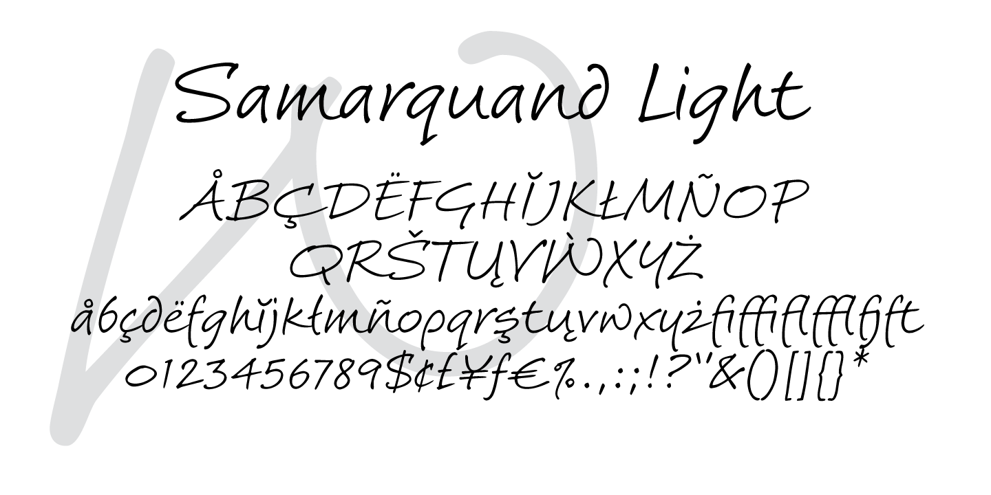 Beispiel einer Samarquand-Schriftart #6
